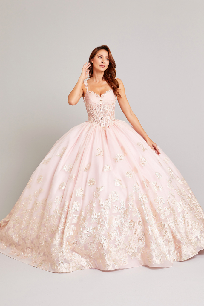 Vestido bordado floral en relieve con tirantes delicados (XS)