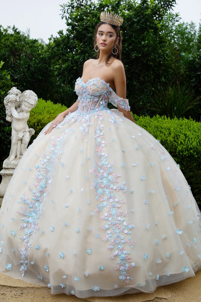 Vestido escote corazón con hombros descubiertos manga desmontable (XS)